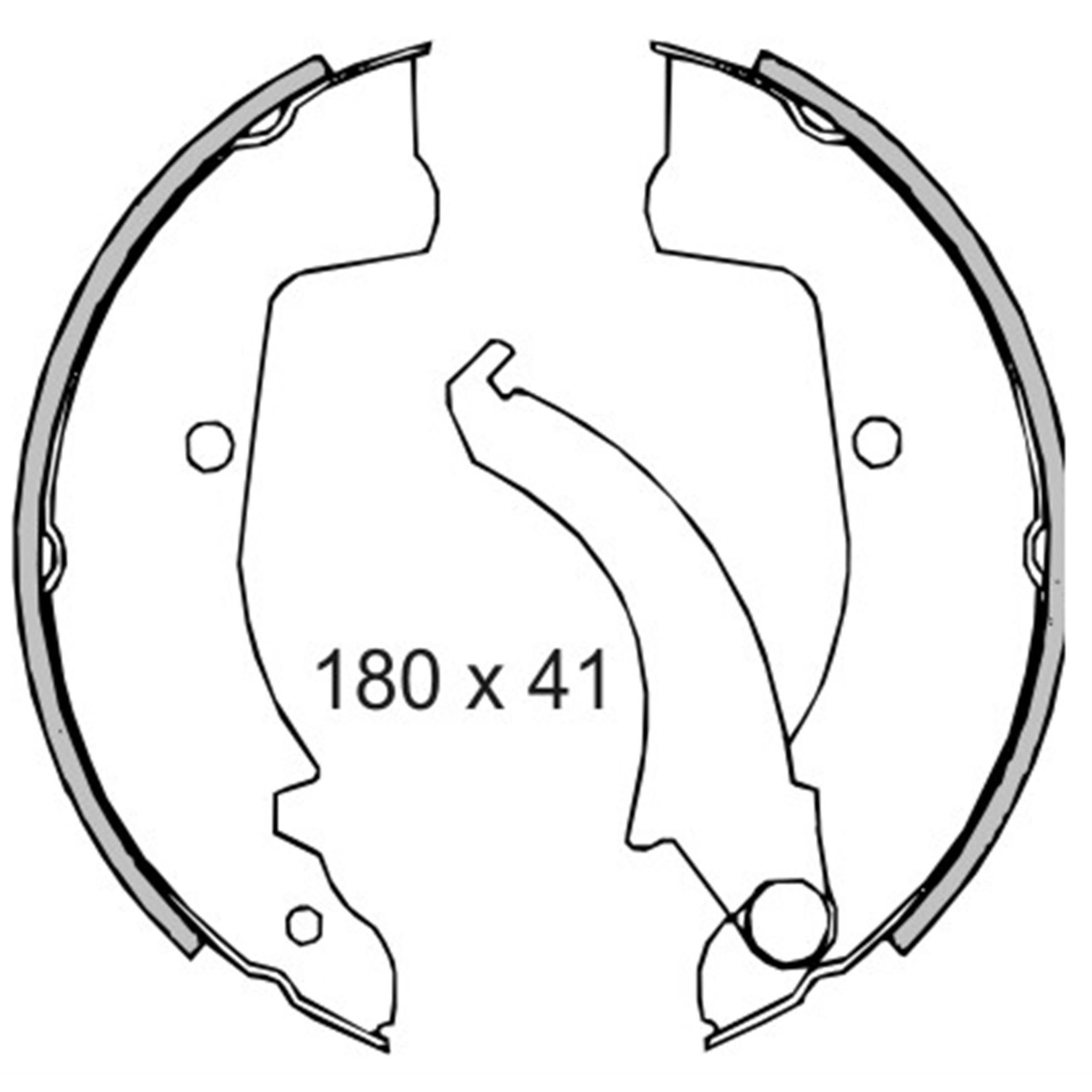 Image of Bremsbacken RMS vorne oder hinten für PIAGGIO Ape MP/P für PIAGGIO Ape MP/P