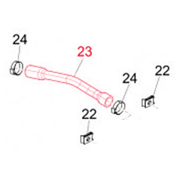 Image of Entlüftungsschlauch Luftfilterkasten PIAGGIO 840743 - 833423 für PIAGGIO Beverly/MP3/X8/X10/XEvo 400/500ccm