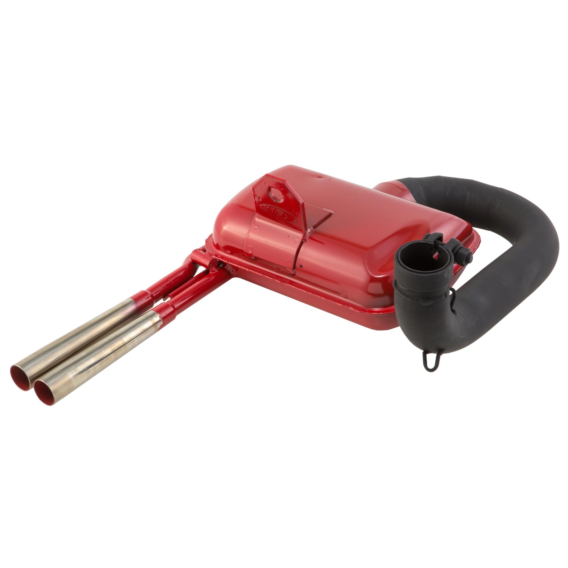 Image of Rennauspuff SIP ROAD 2.0 Sport Optik 87565, Material: Stahl rot, Farbe (ESD): chrom für Vespa 125 VNA/VNB/GT/GTR/Super/150 VBA/VBB/GL/Sprint/Super/T4 für Vespa 125 VNA/VNB/GT/GTR/Super/150 VBA/VBB/GL/Sprint/Super/T4