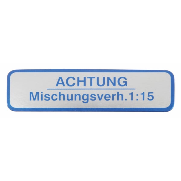 Image of Aufkleber mit Motiv "Achtung Mischungsverh.1:15" für Vespa 150 GS/T3