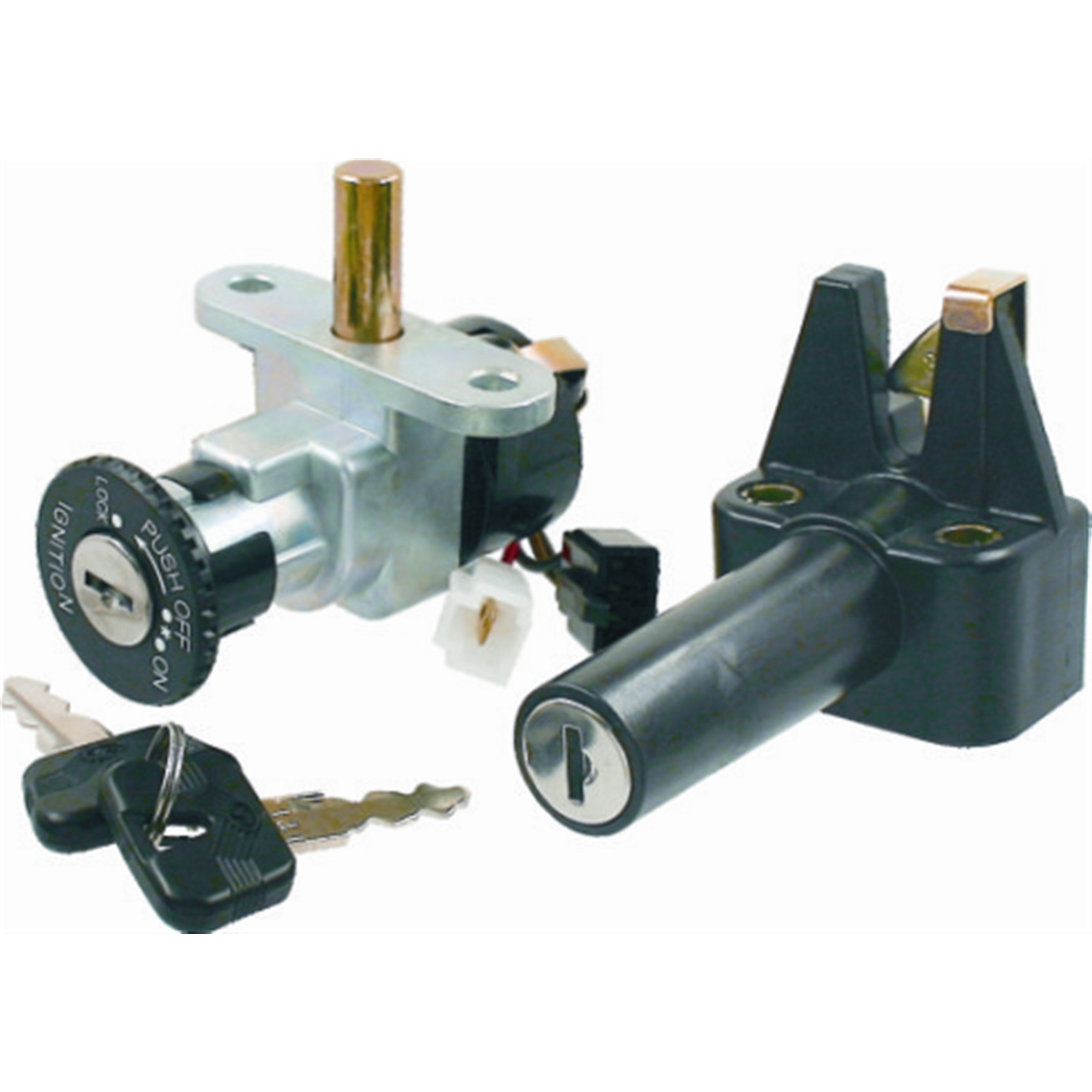 Image of Schloss Set für MBK/YAMAHA Stunt/Booster/Booster Road/Spirit '90-'02/BW's/Slider '99-'02 für MBK/YAMAHA Stunt/Booster/Booster Road/Spirit '90-'02/BW's/Slider '99-'02