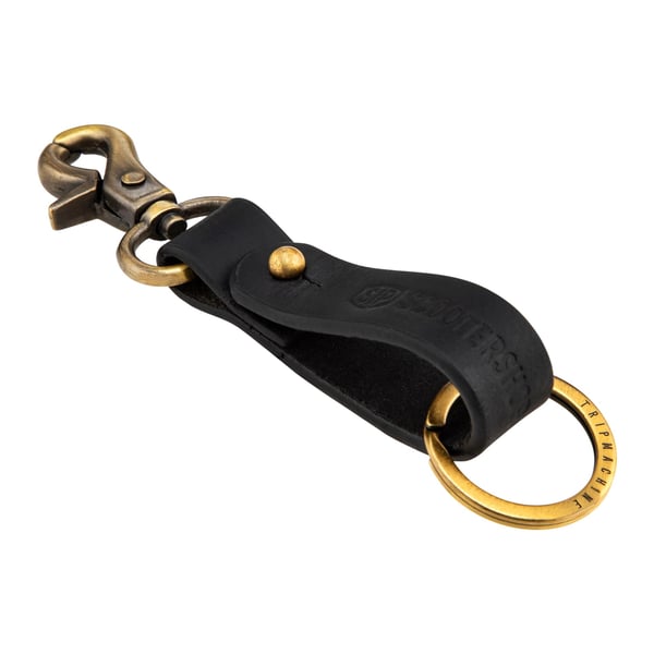 Image of Schlüsselanhänger SIP Tape Logo antikgold/schwarz