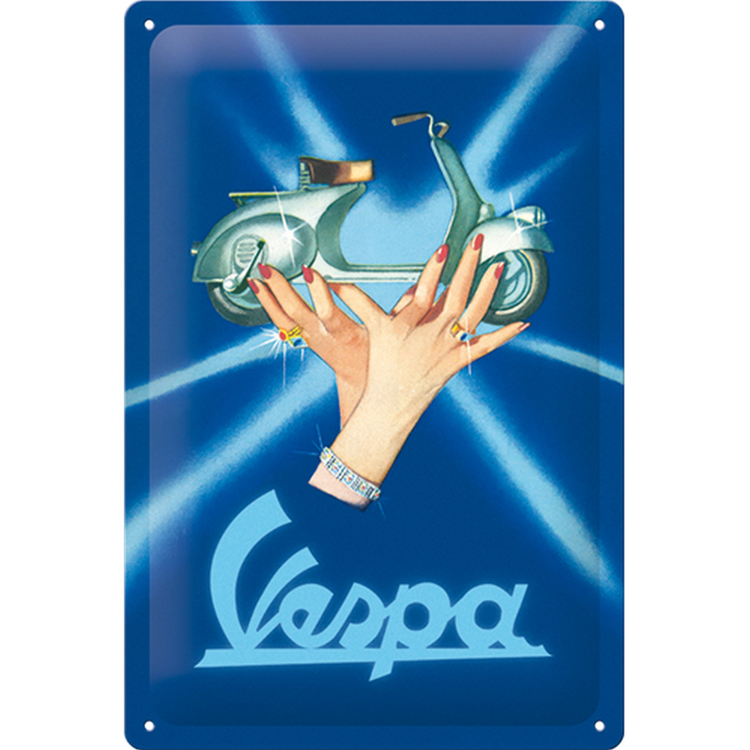 Image of Blechschild "Vespa - Farbo Basso 1949"