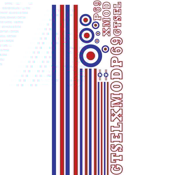 Image of Aufkleberdekorset SIP mit Motiv "MOD"