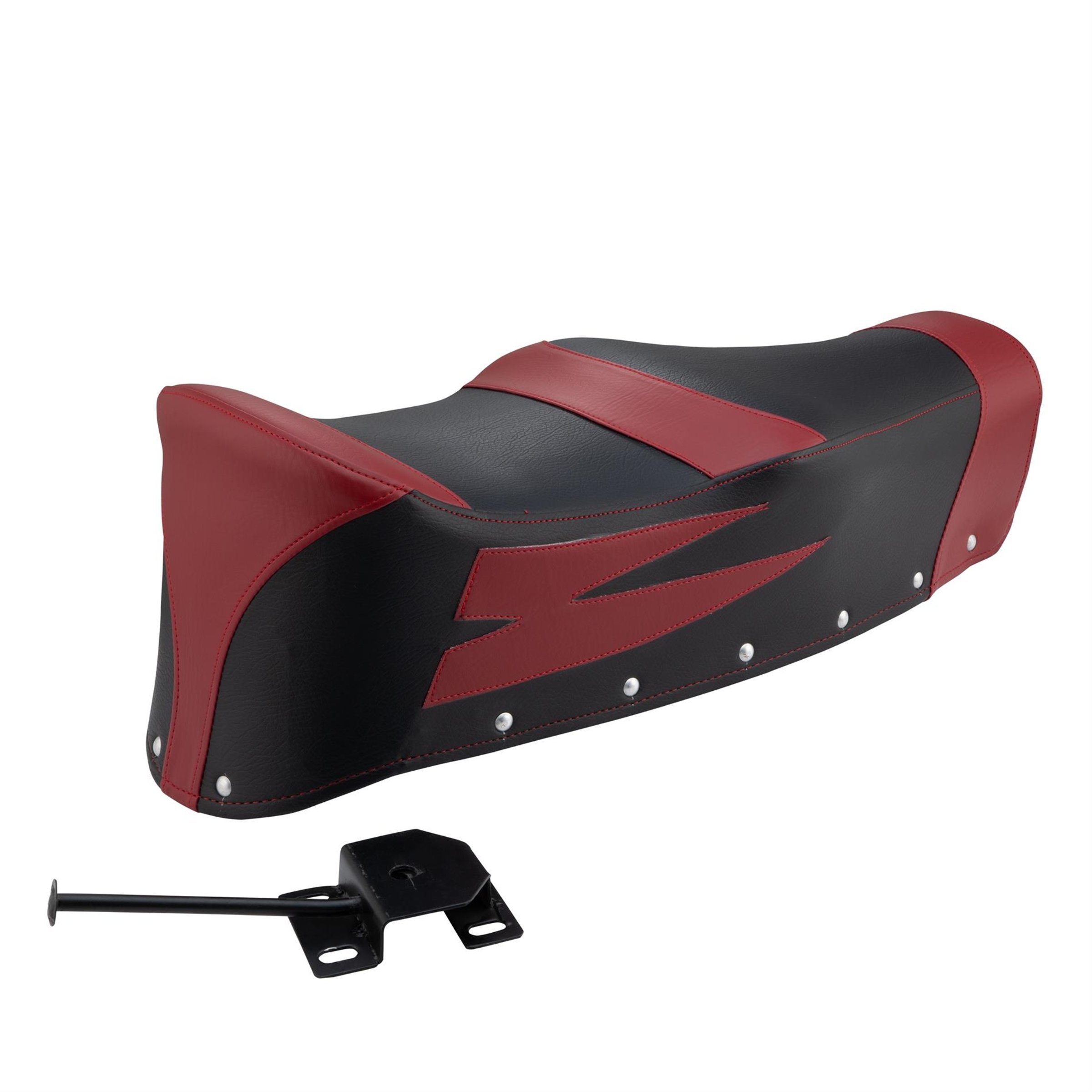 Image of Sitzbank purpurrot RAL 3004/schwarz für Lambretta 125 LI 3°/LIS/150 LI 3°/LIS/SX/175 TV 3°/200 SX für Lambretta 125 LI 3°/LIS/150 LI 3°/LIS/SX/175 TV 3°/200 SX
