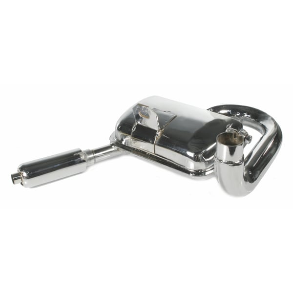 Image of Auspuff Standard mit ESD 87565, Stahl verchromt, Farbe (ESD): chrom für Vespa 125 VNA-TS/150 VBA-Sprint/PX80-150/PE/Lusso