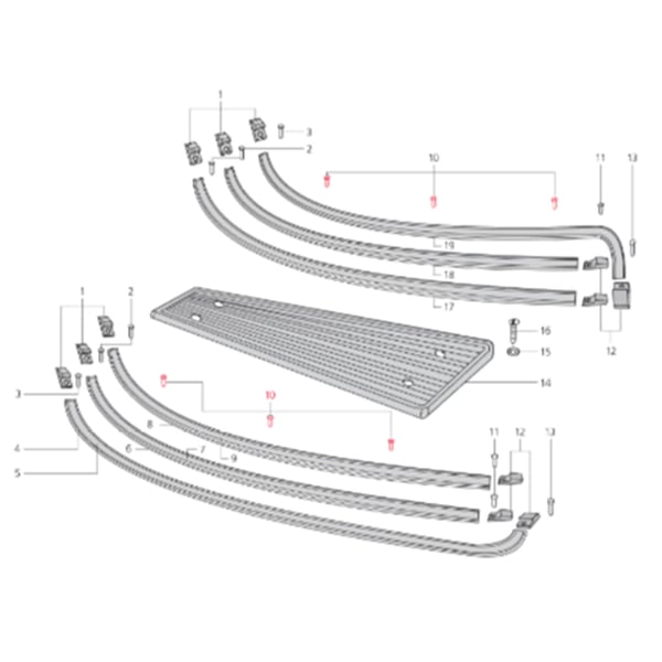 Image of Niete Trittleisten 3x7 mm, Senkkopf, innen, LML für LML Star 125-200 4T/Star Deluxe 125-150 4S/Speedy