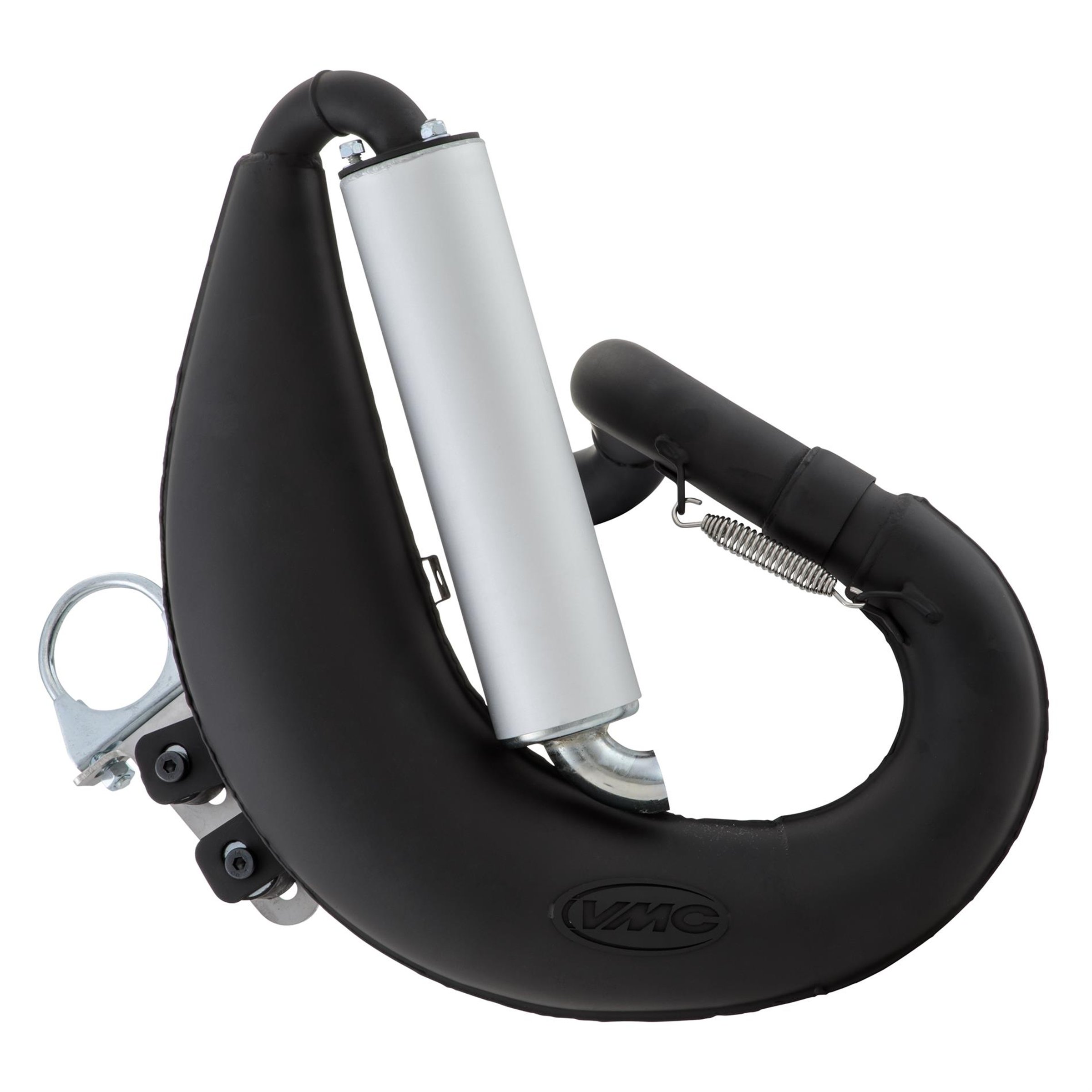 Image of Rennauspuff VMC Tork, Material: Stahl schwarz, Dämpfer: Aluminium Farbe (ESD): silber für Vespa 90/R/SS/100/125 VMA1T für Vespa 90/R/SS/100/125 VMA1T