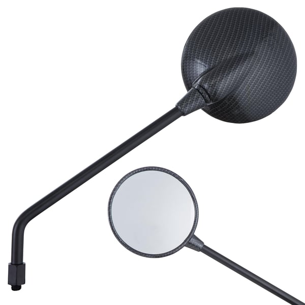 Image of Standard Spiegel CARBONE Look C20256 zur Montage am Lenkerunterteil links oder rechts für Vespa