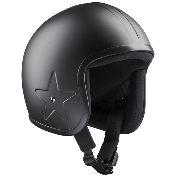 Image of Helm BANDIT Sky Jet III mit schwarzem Stern, schwarz matt, Gr. L, 59-60cm Jethelm