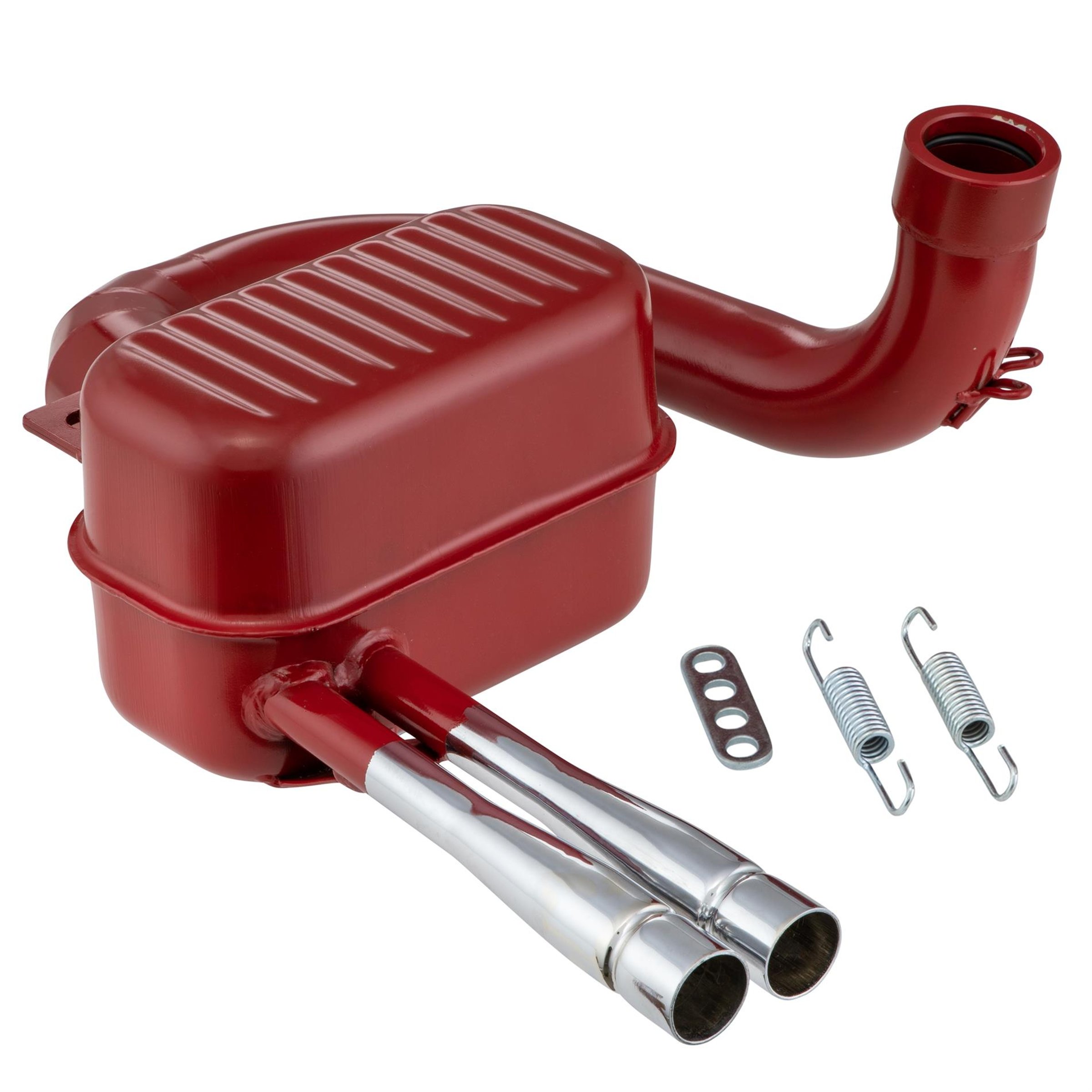 Image of Rennauspuff Road, Material: Stahl rot für Vespa 125 VM/VN/150 VL/VB/VD für Vespa 125 VM/VN/150 VL/VB/VD