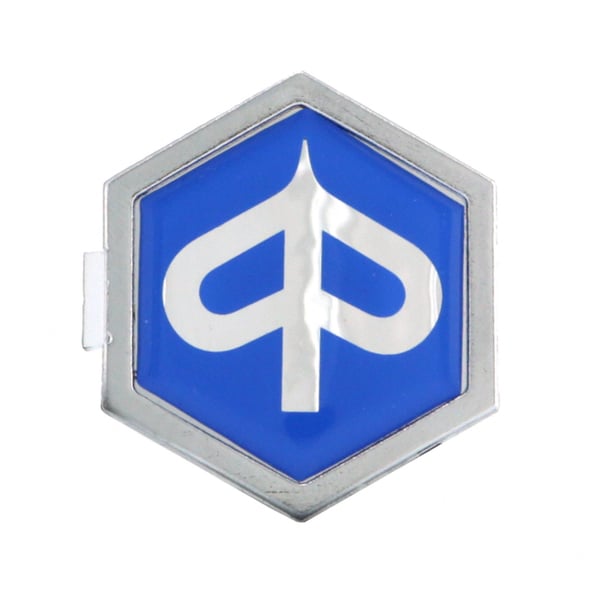 Image of Emblem "PIAGGIO" 6-Eck Kaskade 295486 für Vespa PK50-125 XL/XL2/PX80-200E/Lusso/'98/T5