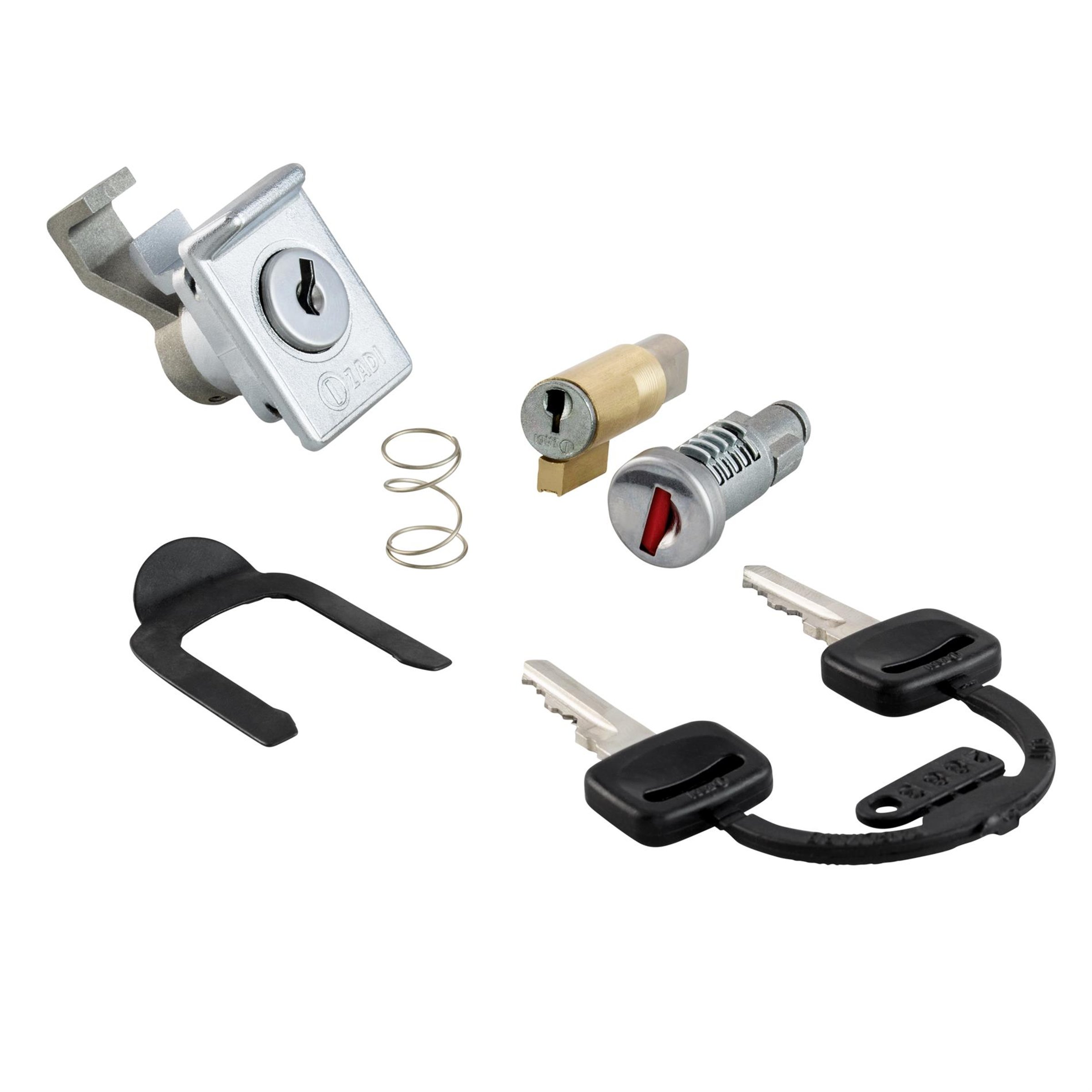 Image of Schließzylinder Set CIF, Zündung/Sitzbank/Gepäckfach, 184860 für Vespa P80-200E/PX125 für Vespa P80-200E/PX125