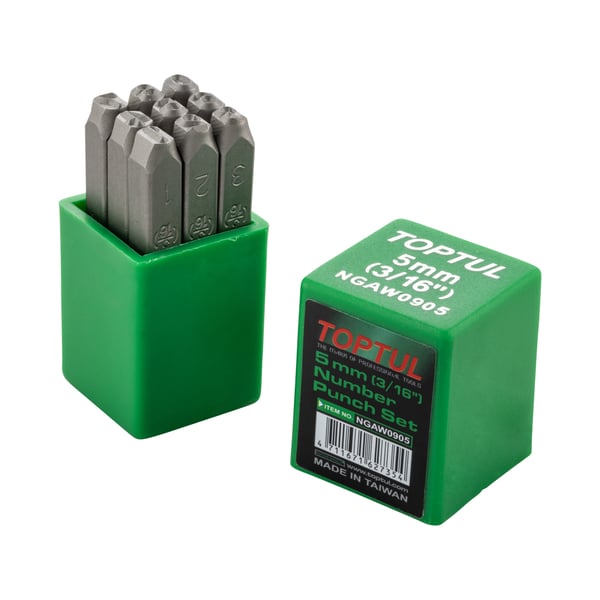 Image of Schlagstempel Zahlen 0-9 TOPTUL für Rahmennummer