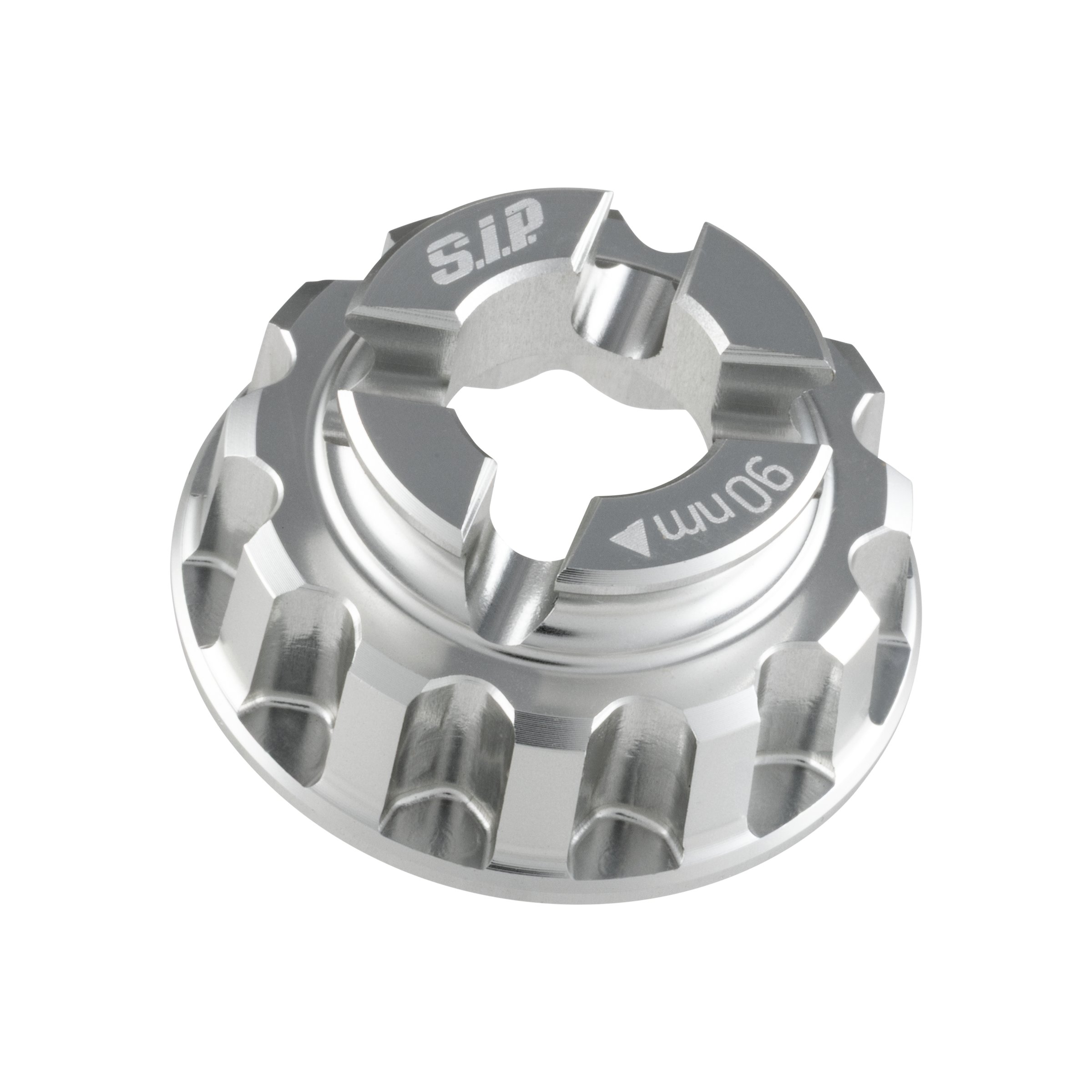 Image of Sicherungskorb Mutter SW22 SIP PERFORMANCE, Bremstrommel, vorne für Vespa PK50-125/S/SS/XL/XL2/Automatica/PX80-200E 2°/Lusso/'98/MY/'11/T5/Cosa/LML Star 125-200 2T/4T/ Star 125/II/Lite 4T Automatica/CVT für Vespa PK50-125/S/SS/XL/XL2/Automatica/PX80-200E 