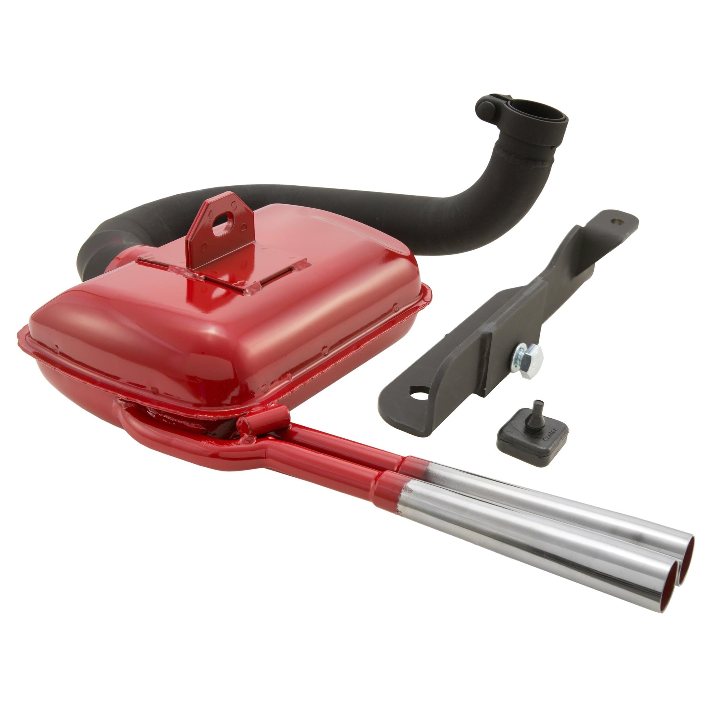 Image of Rennauspuff SIP ROAD 2.0 Sport Optik 0201, Material: Stahl rot, Farbe (ESD): chrom für Vespa 125 VM/VN/150 VL/VB1T/VGL1T für Vespa 125 VM/VN/150 VL/VB1T/VGL1T