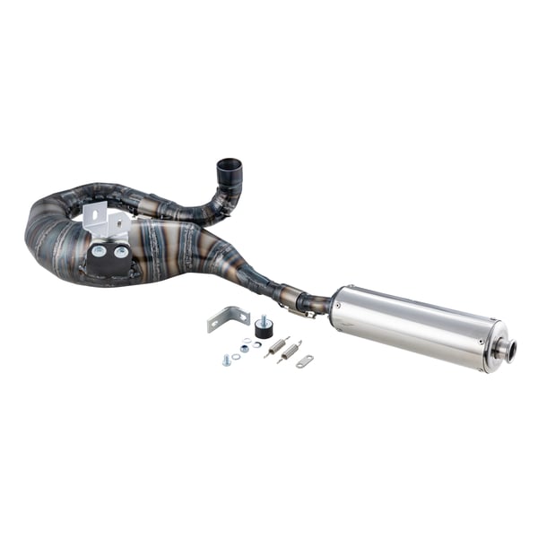 Image of Rennauspuff SIP Performance 2.0, Stahl klarlackiert, Dämpfer: Edelstahl Farbe (ESD): silber für Vespa 200 Rally/P200E/PX200 E/Lusso/'98/MY/Cosa 1 200