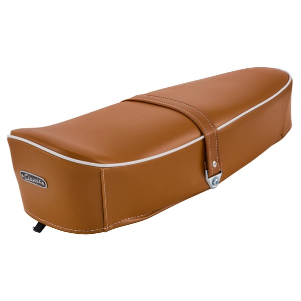 Image of Sitzbank SIP Classic braun, orangebraun RAL 8023 098546 - 152272 für Vespa 90/R/125/PV