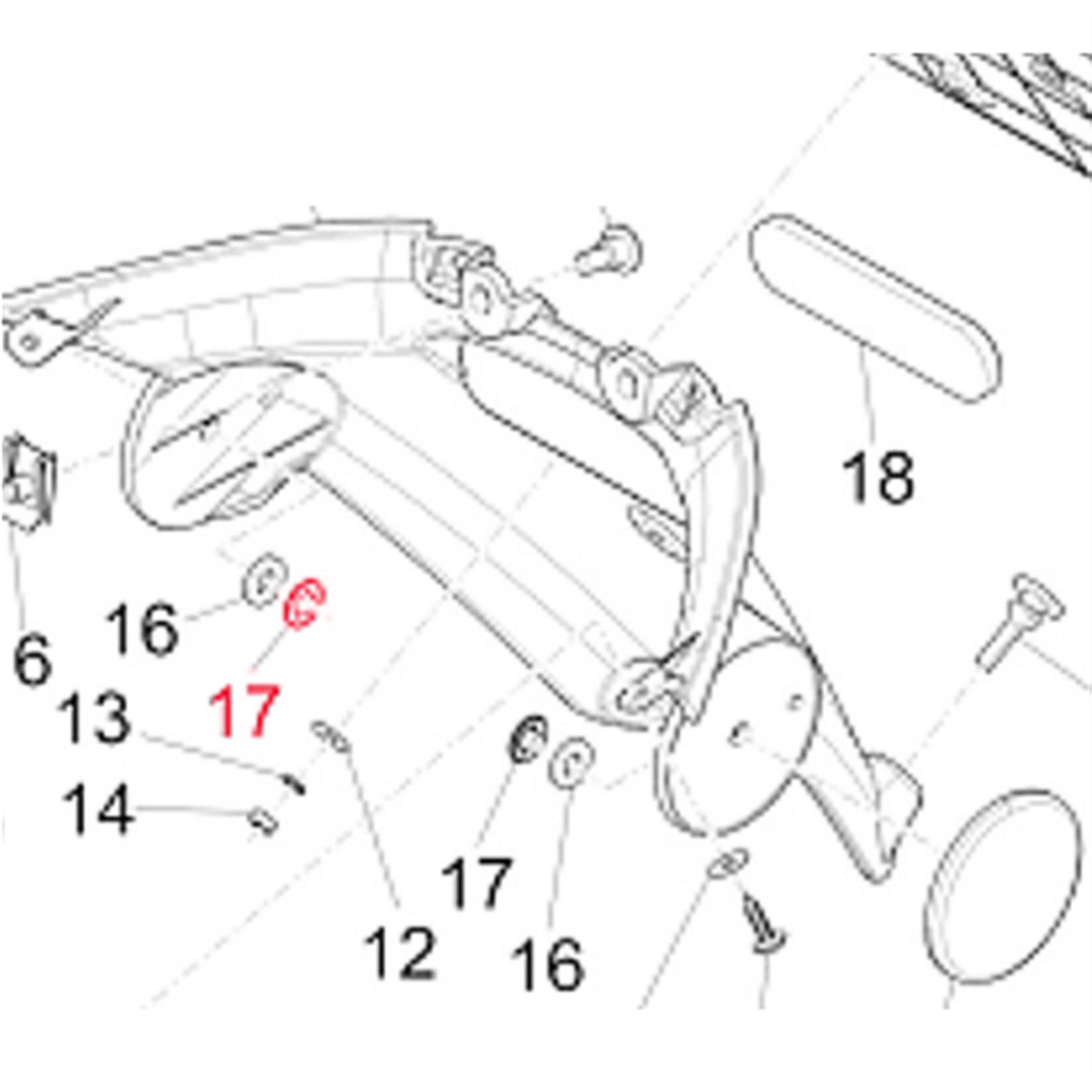 Image of Sicherungsscheibe Nummernschildhalter, PIAGGIO für Vespa Primavera/Sprint/946 50-150ccm für Vespa Primavera/Sprint/946 50-150ccm
