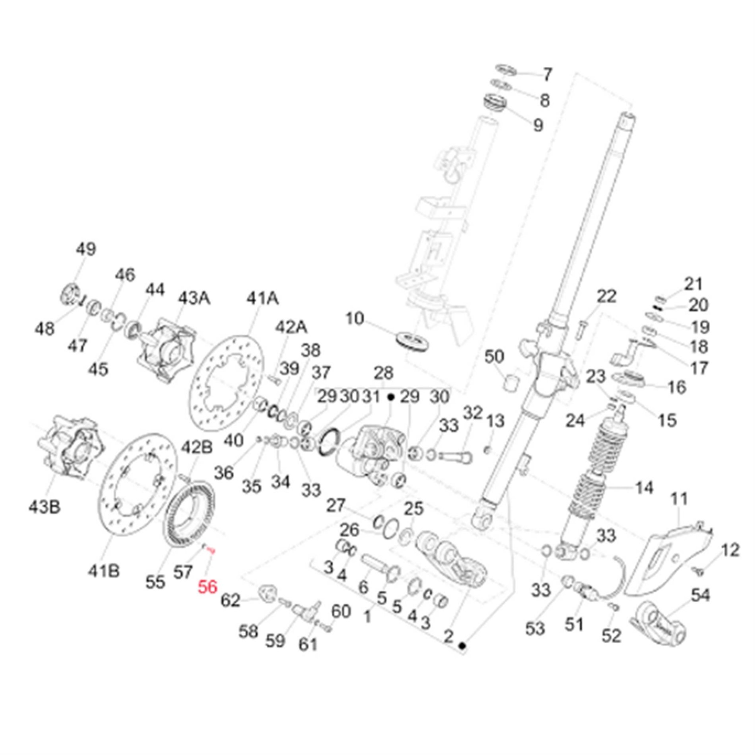 Image of Schraube Bremsscheibe M4x12 mm, Innensechskant, PIAGGIO für Vespa Primavera/Sprint 125-150ccm für Vespa Primavera/Sprint 125-150ccm