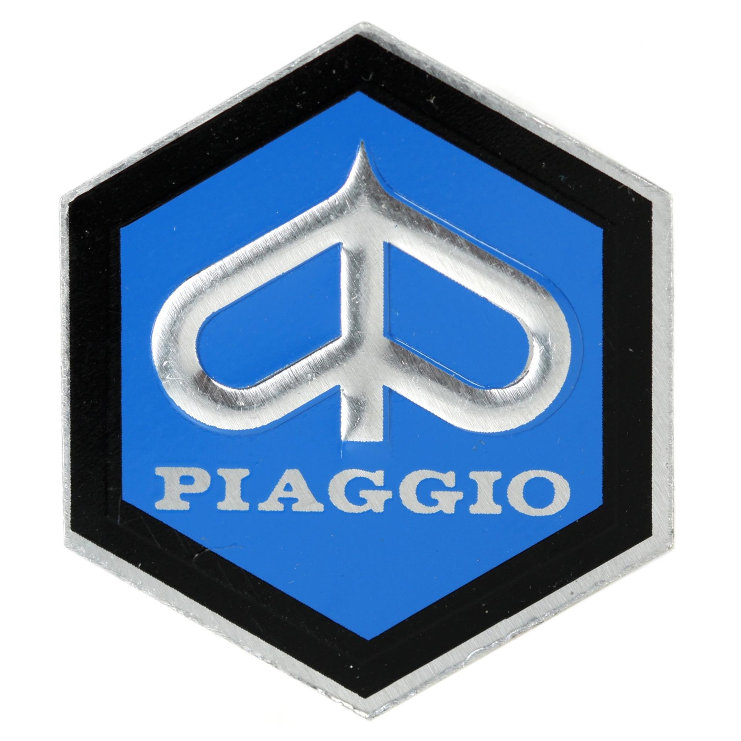 Image of Emblem PIAGGIO 6-Eck Kaskade 149876 für Vespa PK50-125/S/ETS/P80-150X/PX80-200E/Lusso 1°/P150S/P200E für Vespa PK50-125/S/ETS/P80-150X/PX80-200E/Lusso 1°/P150S/P200E