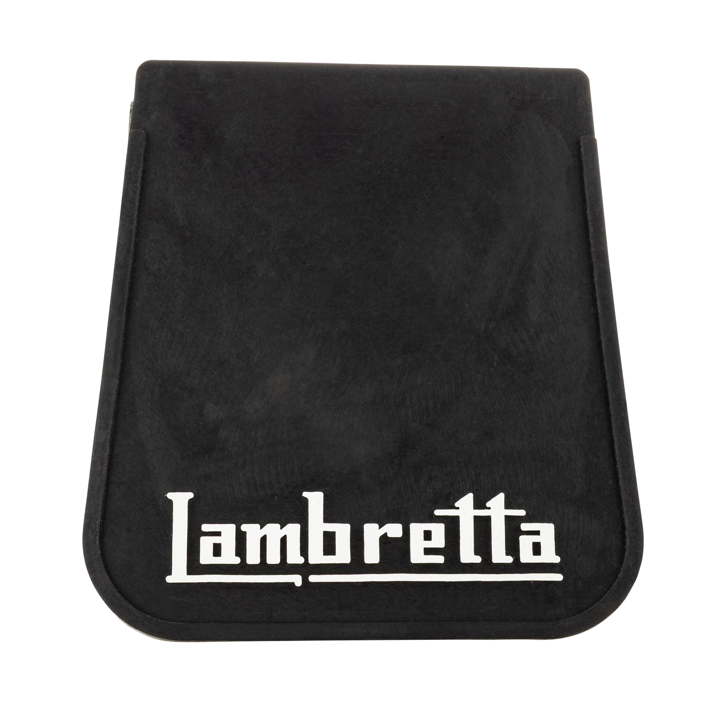 Image of Spritzlappen SUPEREIBAR mit "Lambretta" Schriftzug weiß schwarz für Lambretta EIBAR 125 LI 2°/150 LI 2°/175 TV 2° für Lambretta EIBAR 125 LI 2°/150 LI 2°/175 TV 2°