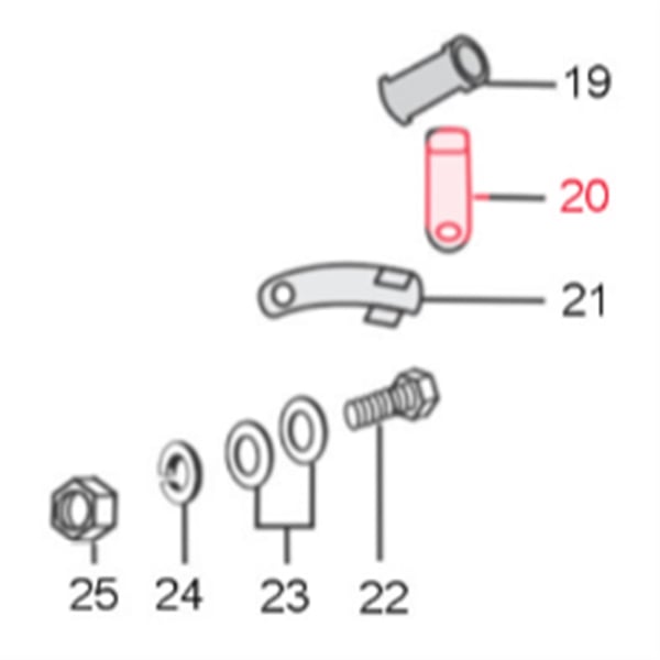 Image of Halteklammer LML, Bremsleitung, C-4723387 für LML Star 125-200 2T/4T/ Star125/II/Lite 4T Automatica/CVT