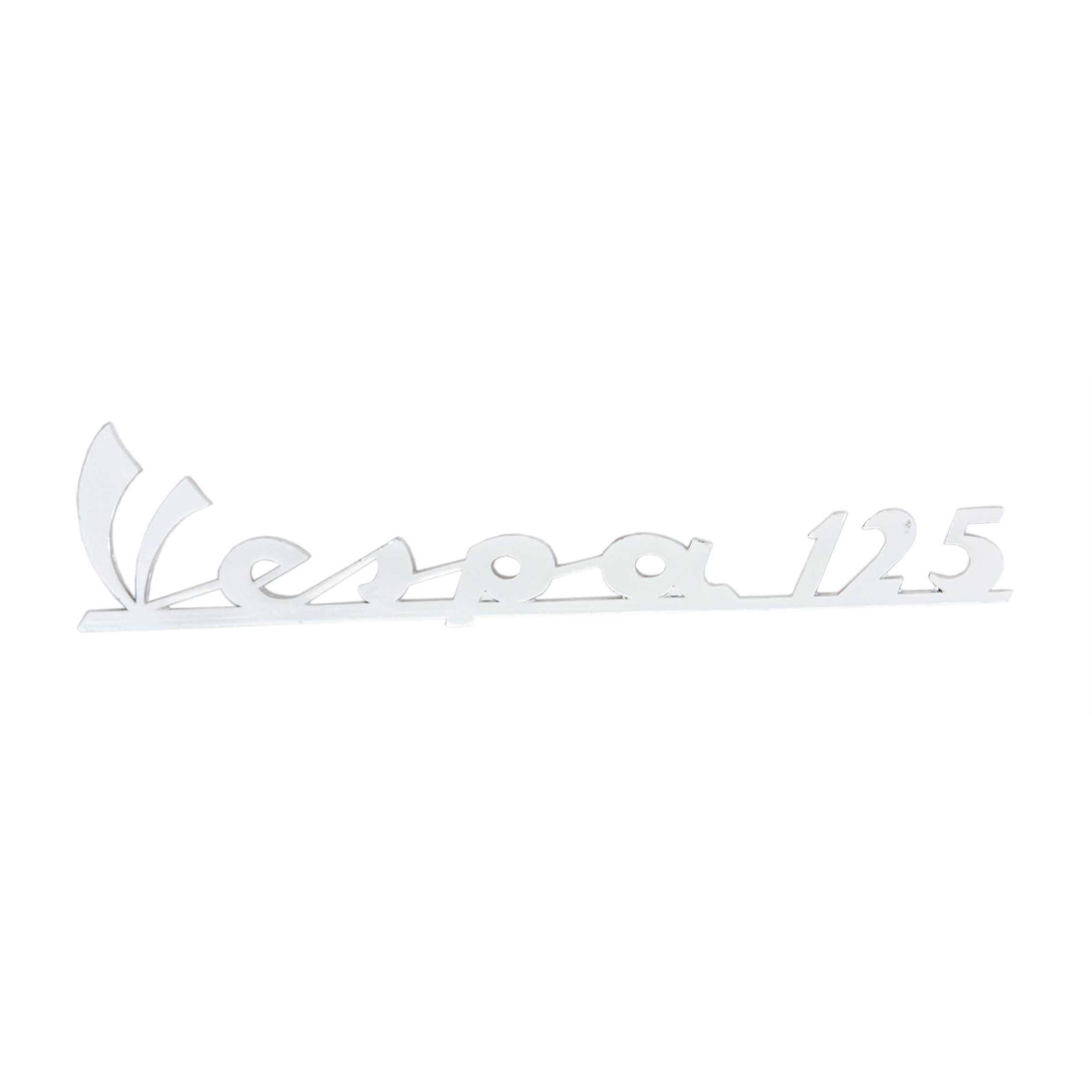 Image of Schriftzug "Vespa 125" Beinschild vorne 151727 für Vespa 125 VMA1/PV VMA2T -> 073488 für Vespa 125 VMA1/PV VMA2T -> 073488