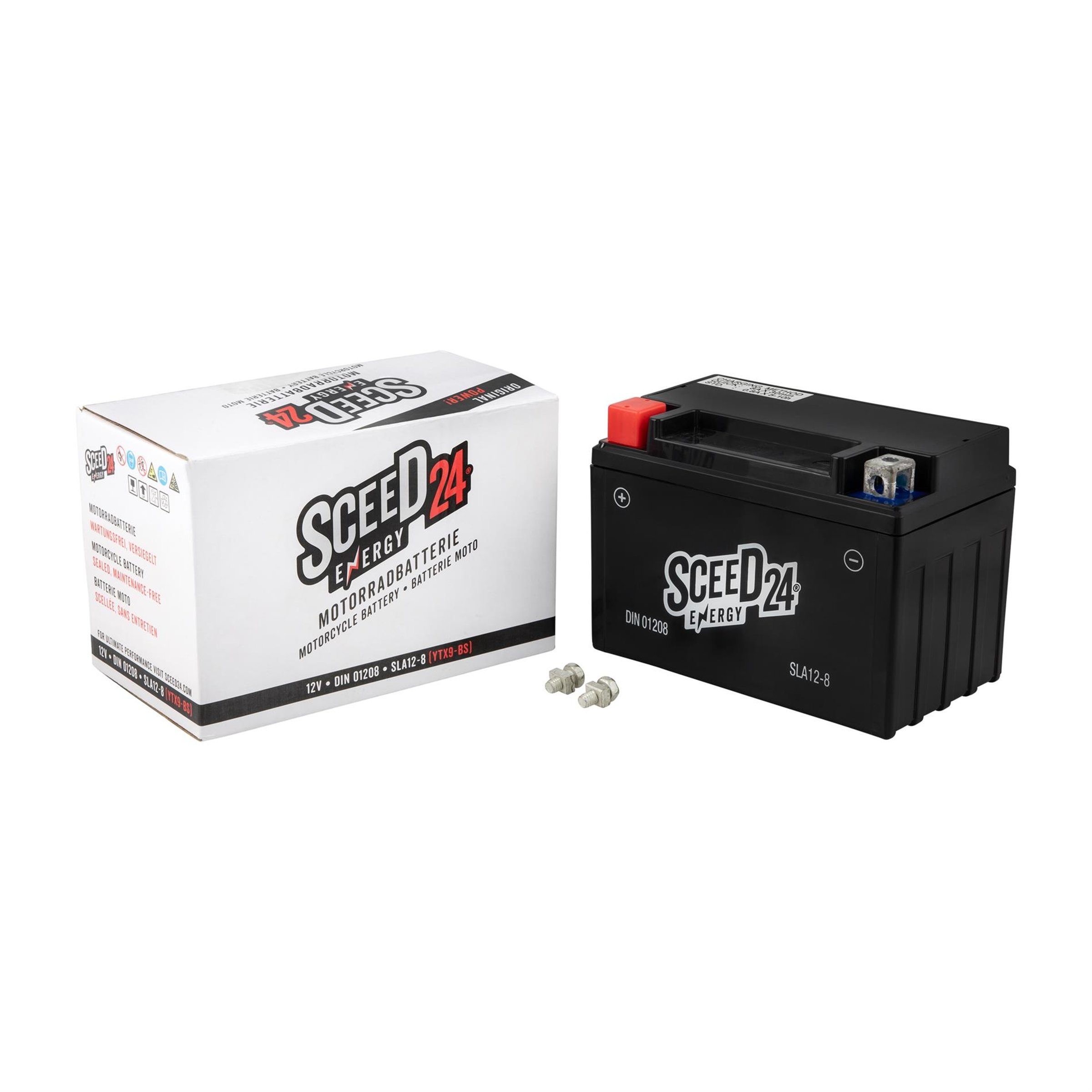 Image of Batterie SCEED 24 12V/8Ah, SLA12-8 passt für viele Maxiscooter 125-400ccm 4T AC/LC passt für viele Maxiscooter 125-400ccm 4T AC/LC