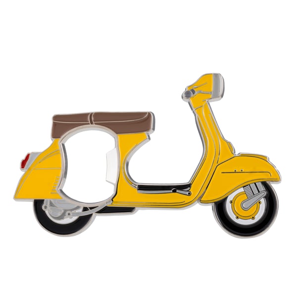 Image of Flaschenöffner mit Motiv Vespa Motorroller gelb