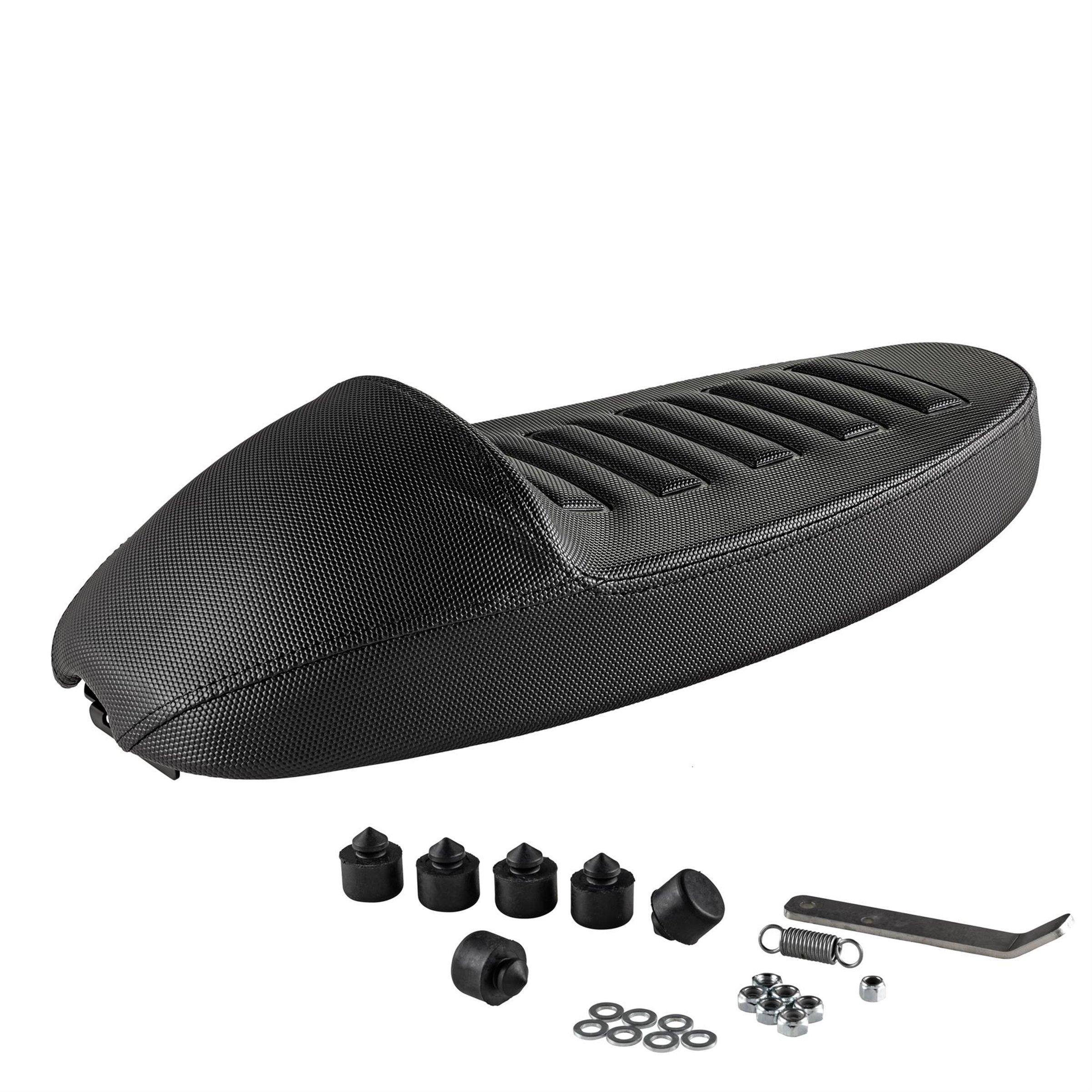 Image of Sportsitzbank VMC schwarz abgesteppt / Seite genarbt für Vespa 50-125/PV/ET3 für Vespa 50-125/PV/ET3