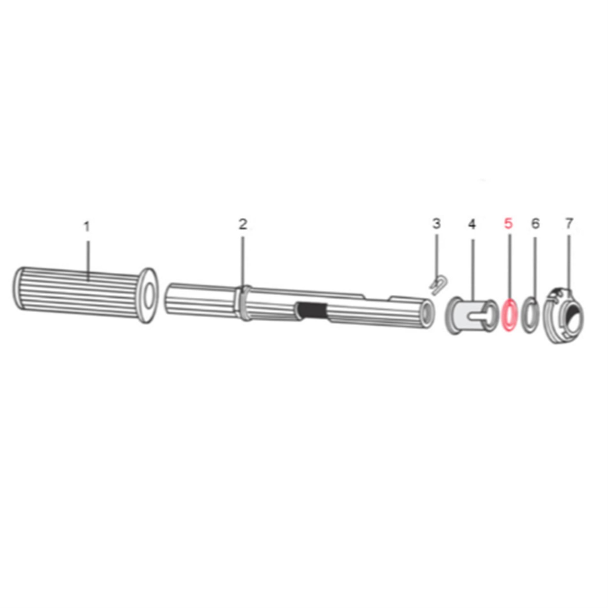 Image of Unterlegscheibe Schalt-/Gasrohr Ø a 31mm, Øi 24 mm (d) 2,0mm, LML für LML Star 125-200 2T/4T/ Star 125/II/Lite 4T Automatica/CVT für LML Star 125-200 2T/4T/ Star 125/II/Lite 4T Automatica/CVT