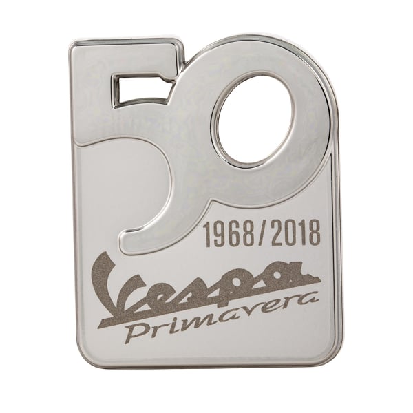 Image of Schriftzug "50 Vespa Primavera" Gepäckfach 2H002731 für Vespa Primavera 50-150ccm 50° ('18)