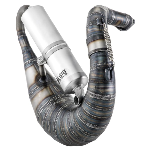 Image of Rennauspuff EGIG Performance Cobra Evo, Stahl unlackiert, Dämpfer: Aluminium Farbe (ESD): silber für Vespa 90/R/SS/100/125 VMA1T