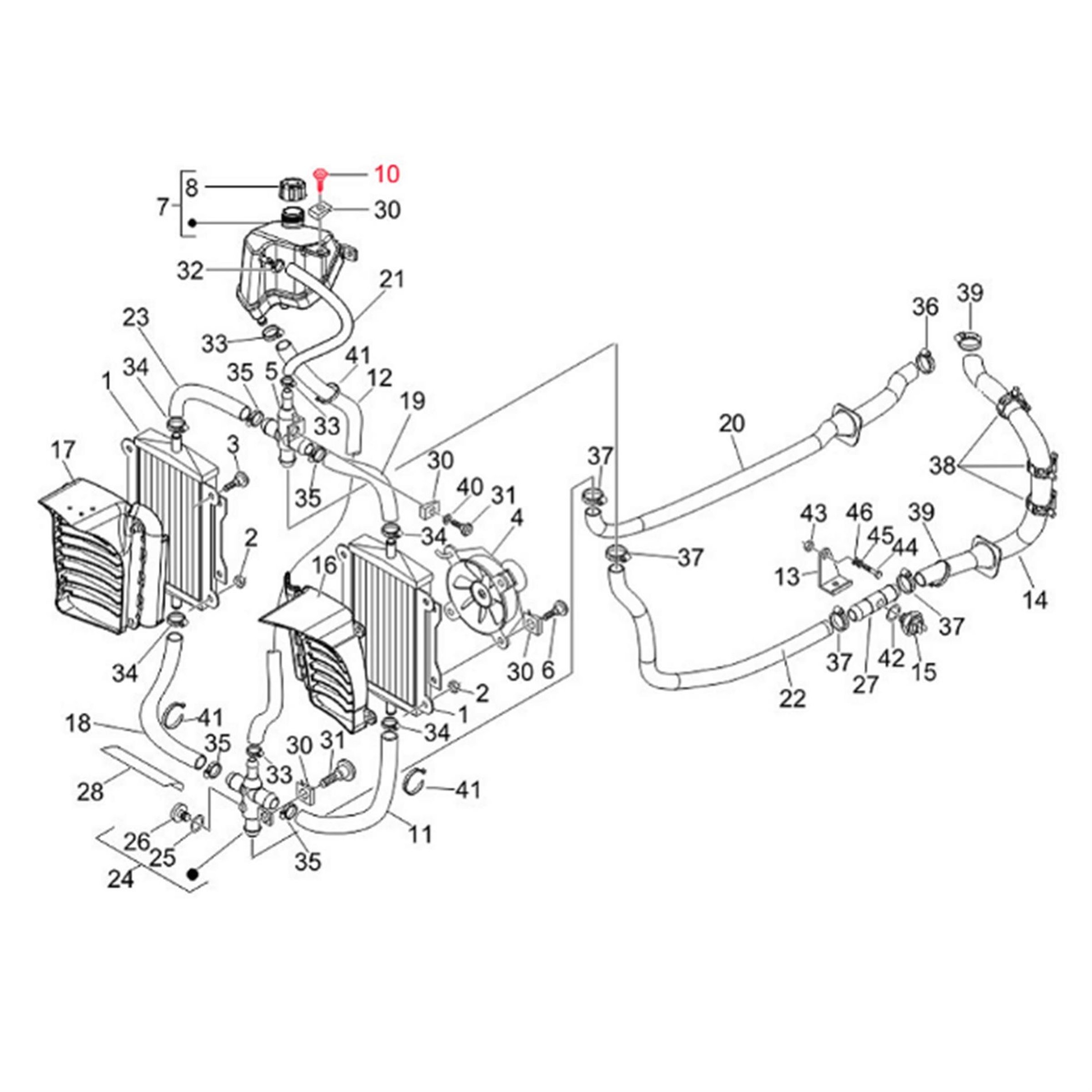 Image of Schraube Kühlwasserbehälter, PIAGGIO für Vespa GTS/GTS Super/GTV/GT 60/GT/GT L 125-300ccm für Vespa GTS/GTS Super/GTV/GT 60/GT/GT L 125-300ccm