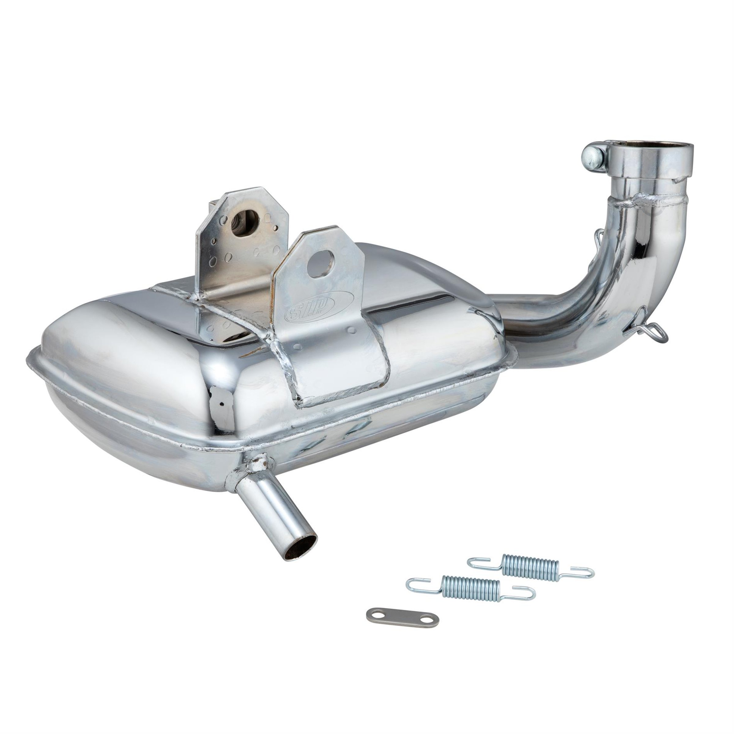 Image of Rennauspuff SIP ROAD 3.0, Material: Stahl chrom für Vespa 125 VNA-TS/150 VBA-Sprint/PX80-150/PE/Lusso für Vespa 125 VNA-TS/150 VBA-Sprint/PX80-150/PE/Lusso