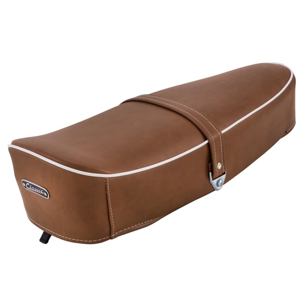 Image of Sitzbank SIP Classic braun Retro, beigebraun RAL 8024 098546 - 152272 für Vespa 90/R/125/PV
