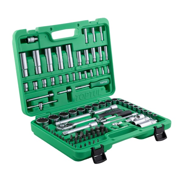 Image of Steckschlüsselsatz TOPTUL 1/4" + 1/2"