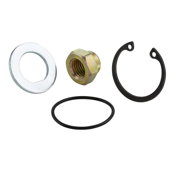 Image of Montagekit Achsaufnahme/ Bremstrommel, 16mm Vespa PX -83, inkl. O-Ring/Distanzscheibe/ Sicherungsring/Mutter