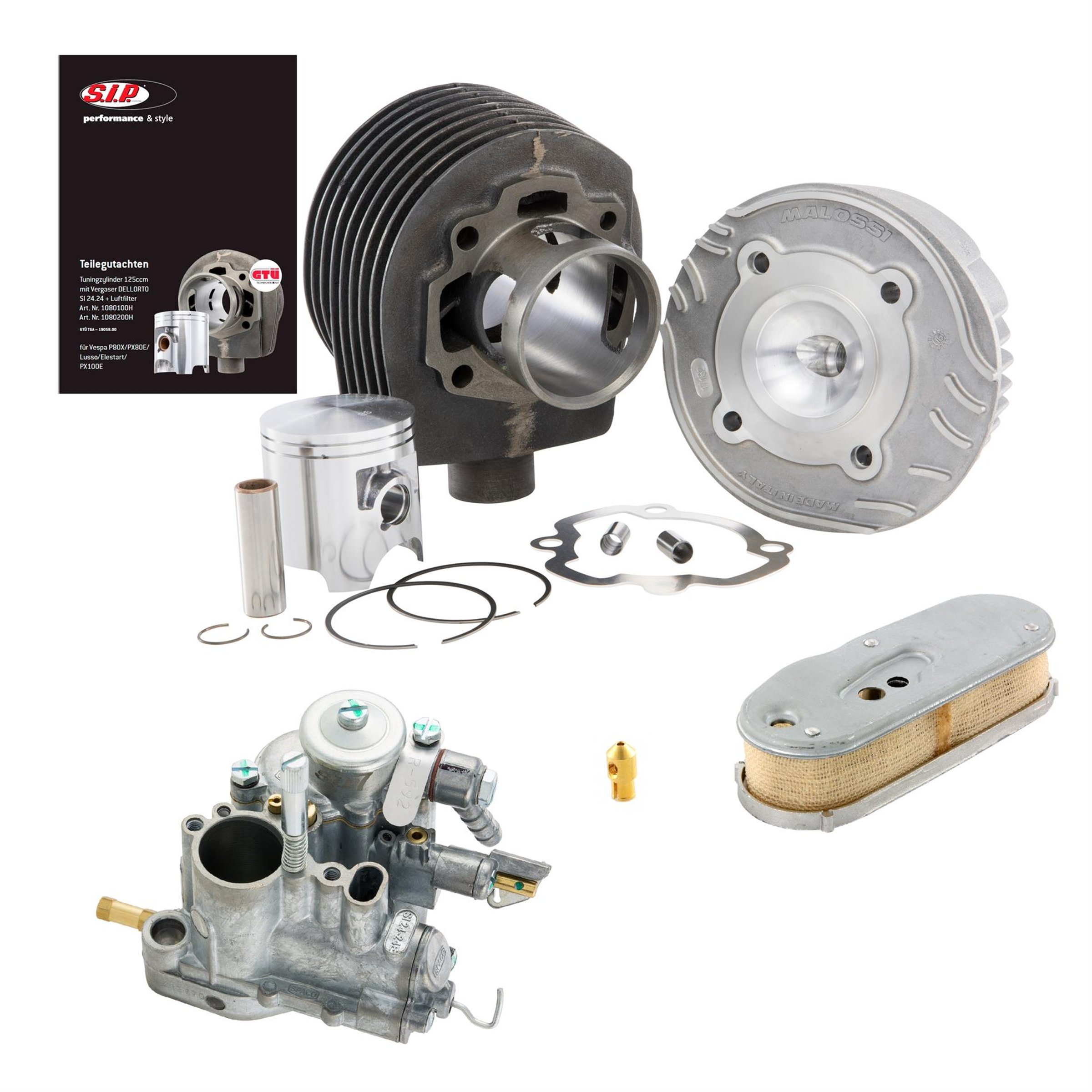 Image of Tuningkit SIP 125 ccm ROAD "Legal" für Vespa P80X/PX80 E/Lusso für Vespa P80X/PX80 E/Lusso