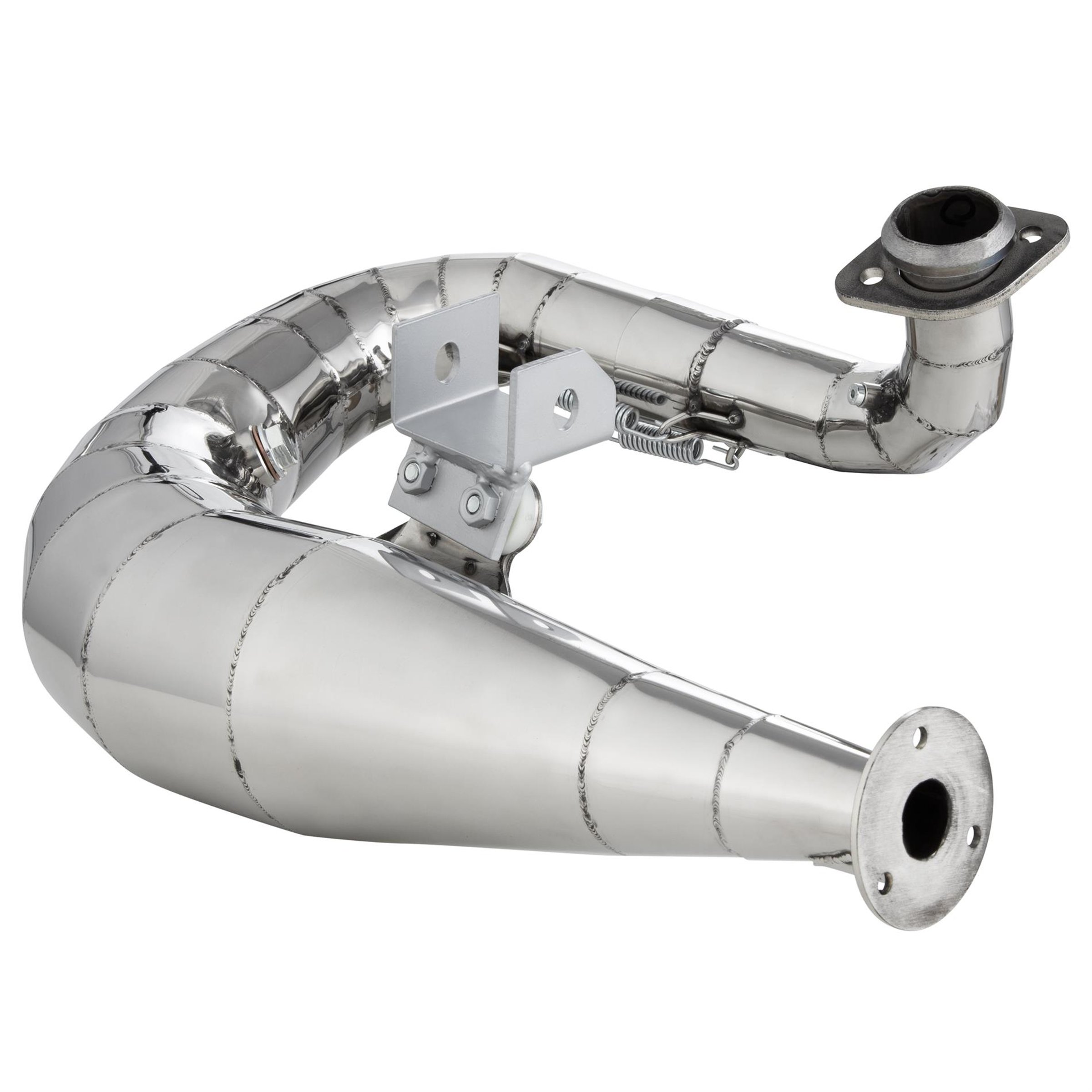 Image of Rennauspuff SIP Performance MUSTANG Design by NORDSPEED, Material: Edelstahl poliert unlackiert, Dämpfer: OHNE Endschalldämpfer für Vespa T5 für Vespa T5