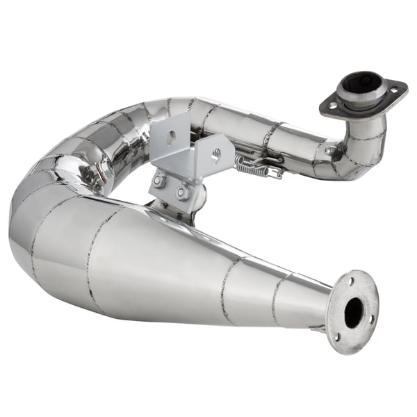 Image of Rennauspuff SIP PERFORMANCE MUSTANG Design by NORDSPEED, Edelstahl poliert unlackiert, Dämpfer: OHNE Endschalldämpfer für Vespa T5
