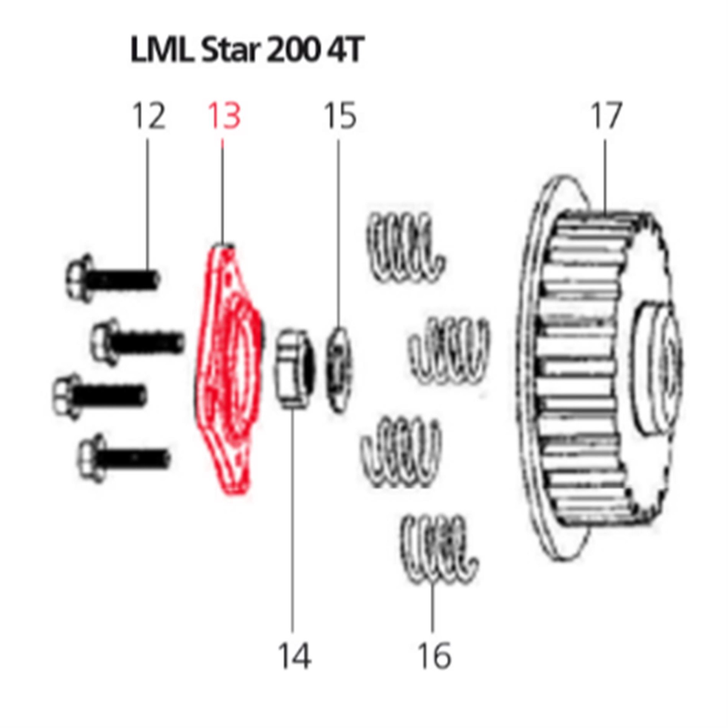 Image of Lagergehäuse LML, Kupplung, C-3781308 für LML Star 200 4T für LML Star 200 4T