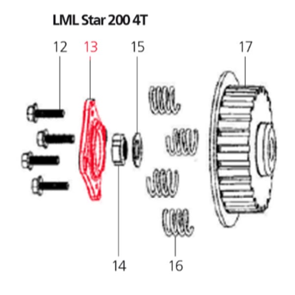 Image of Lagergehäuse LML, Kupplung, C-3781308 für LML Star 200 4T