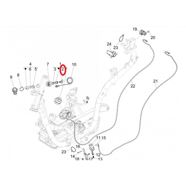 Image of Schlüsselrohling PIAGGIO Zündschloss für PIAGGIO Medley 125/150ccm 4T 4V