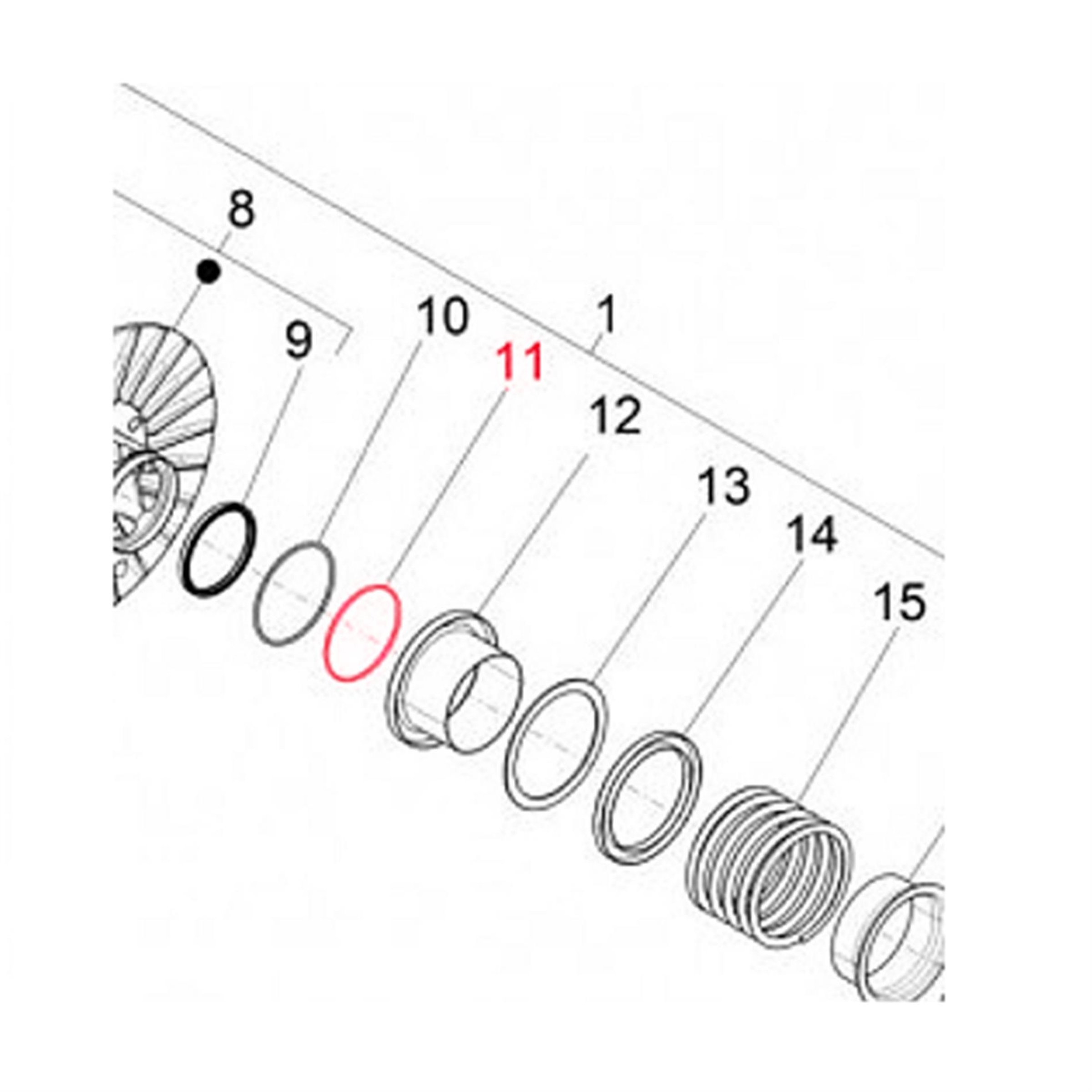 Image of O-Ring bewegliche Wandlerscheibe, PIAGGIO für APRILIA/GILERA/PIAGGIO Atlantic/Scarabeo/Fuoco/Nexus/Beverly/MP3/X8/X9/X10/XEVO für APRILIA/GILERA/PIAGGIO Atlantic/Scarabeo/Fuoco/Nexus/Beverly/MP3/X8/X9/X10/XEVO