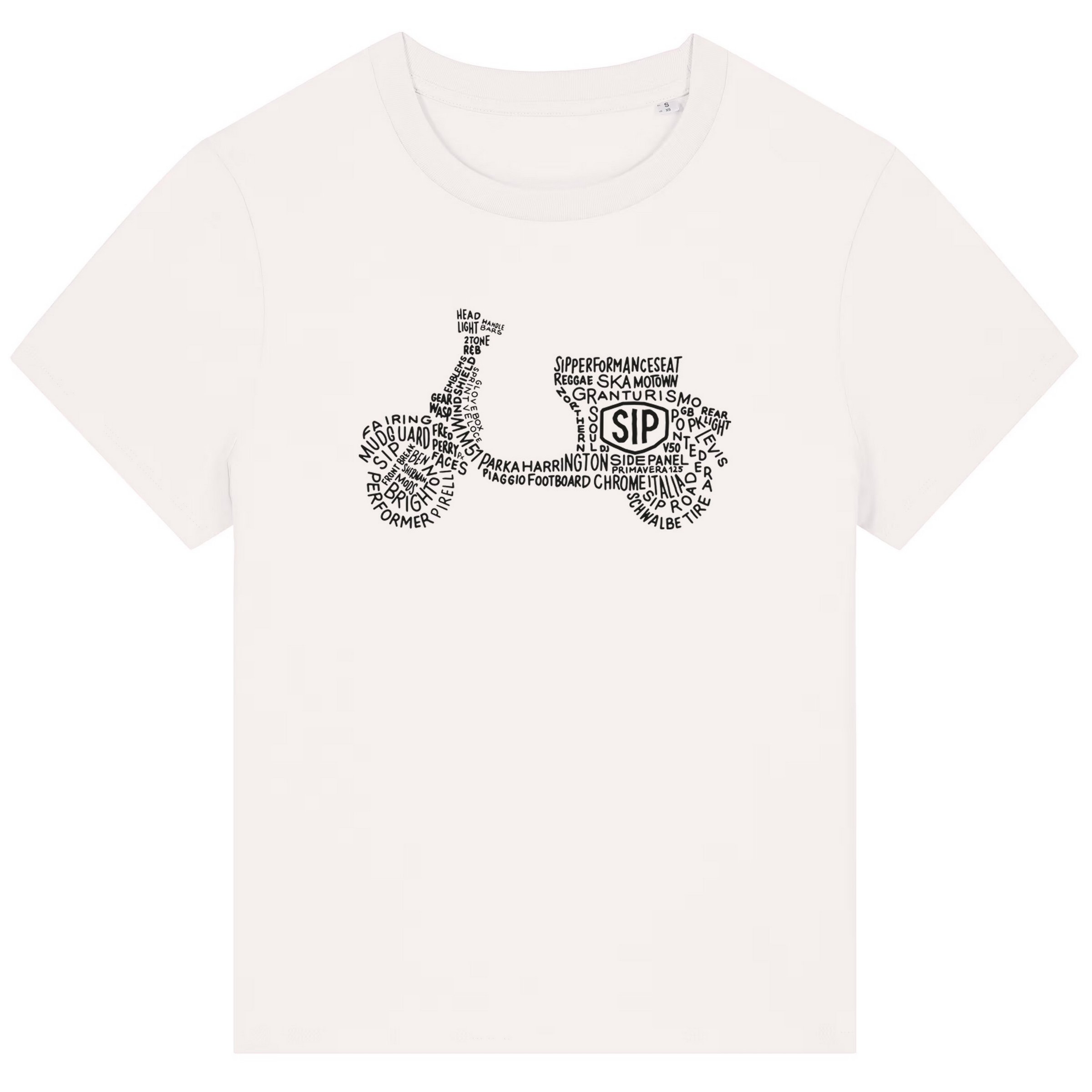 Image of T-Shirt SIP Lettering mit Motiv Vespa Größe: M für Frauen für Frauen