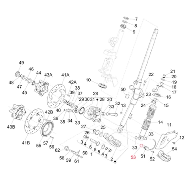 Image of Unterlegscheibe Geschwindigkeitssensor, PIAGGIO für Vespa Primavera/Sprint/GTS 50-300ccm ('14-)