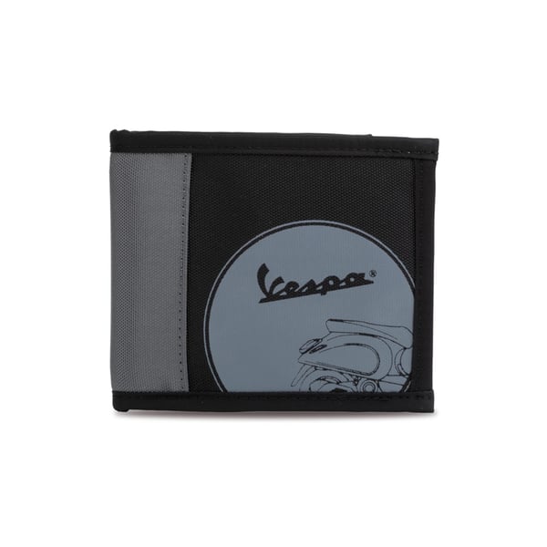 Image of Geldbeutel Vespa mit Motiv Vespa Motorroller schwarz/grau