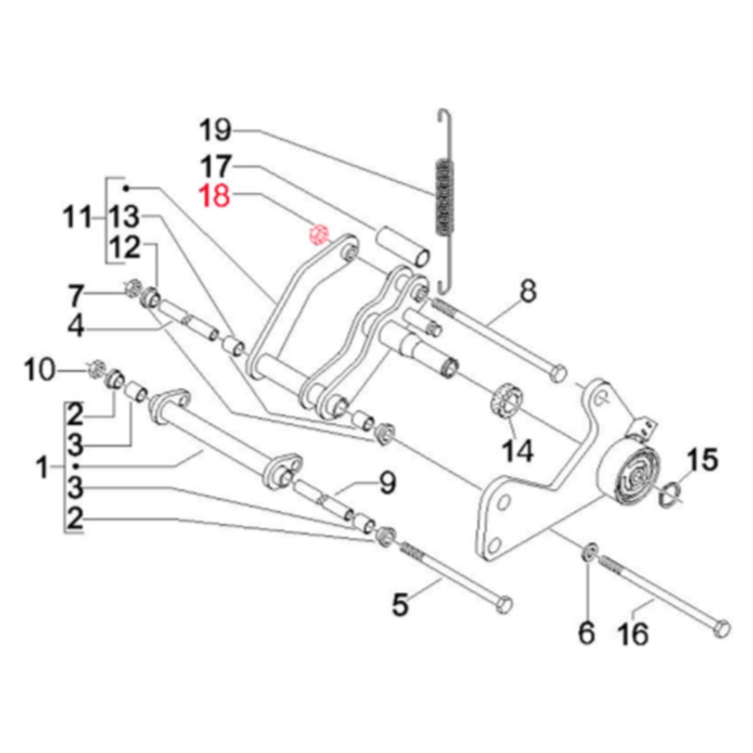 Image of Mutter, Schwingarm, PIAGGIO für Vespa GTS/GTS Super/GTV/GT 60/GT/GT L 125-250ccm für Vespa GTS/GTS Super/GTV/GT 60/GT/GT L 125-250ccm